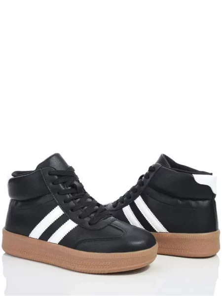 Шкіряні кросівки Stilli SDWN20-3 Чорно-бежевий