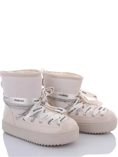 Місяцеходи (Moonboots) на хутрі Violeta N20-1009-2 Молочний