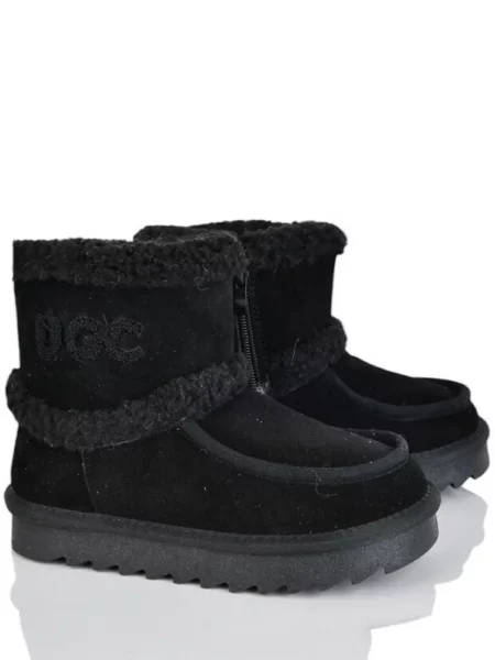 Замшеві уггі на овчині Paliament AN505 Чорний