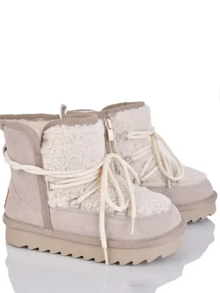 Замшеві уггі на овчині Paliament AN602-14 Молочний