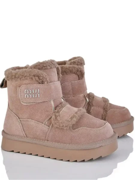 Замшеві уггі на овчині Paliament AN822-6 Бежевий