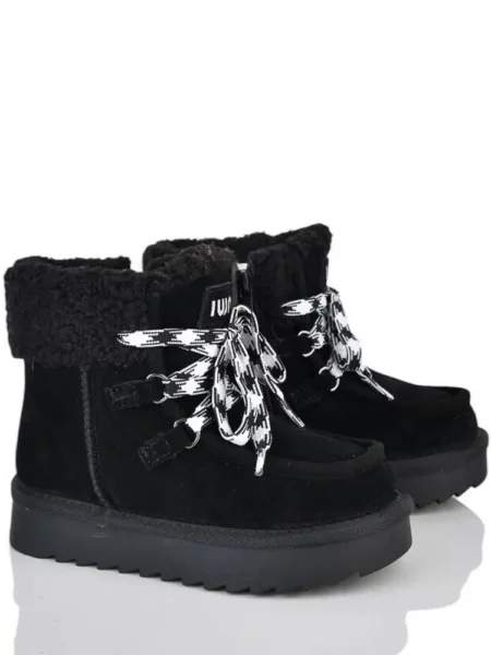 Замшеві уггі на овчині Paliament AN811-1 Чорний