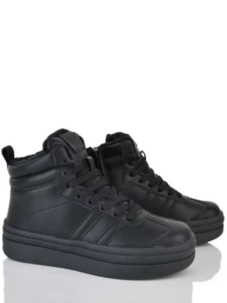 Шкіряні зимові черевики Stilli WAMN110-1 Чорний