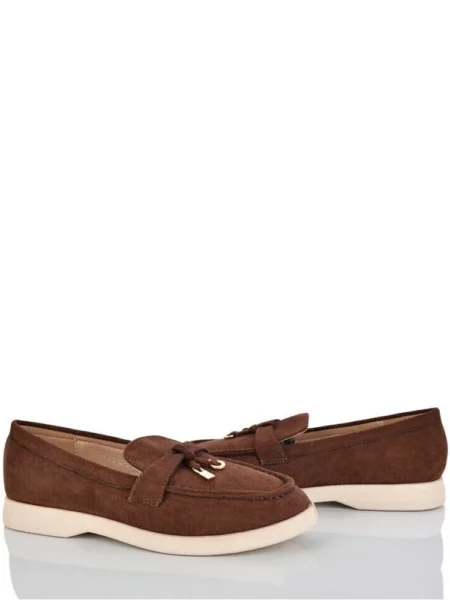 Замшеві лофери Панда QQN136-3 Шоколадний